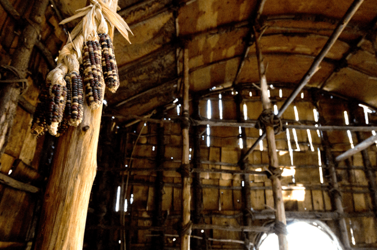 The traditional Haudenosaunee longhouse
