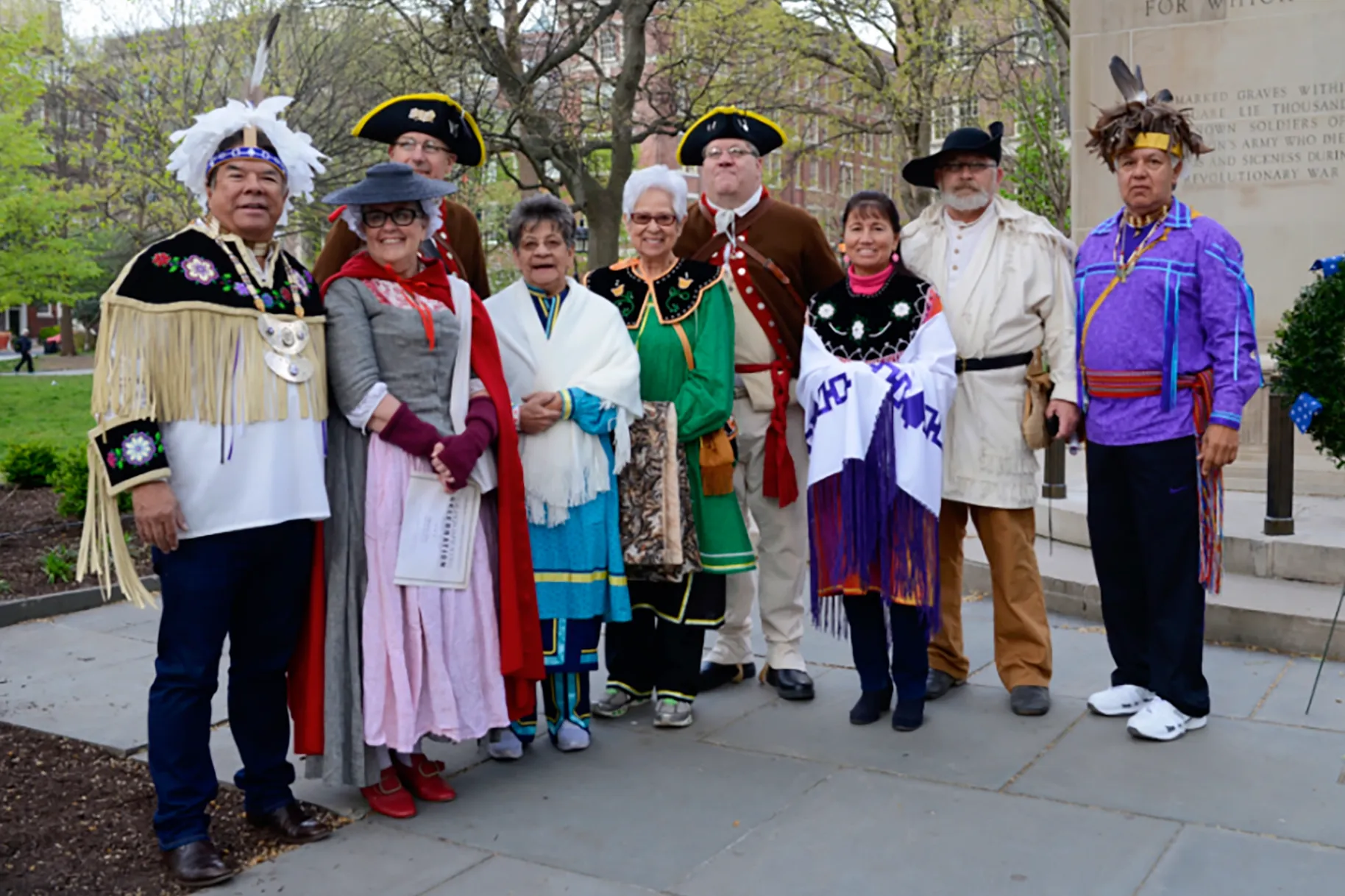 A photo of a group at the opening of Museum of the American Revolution